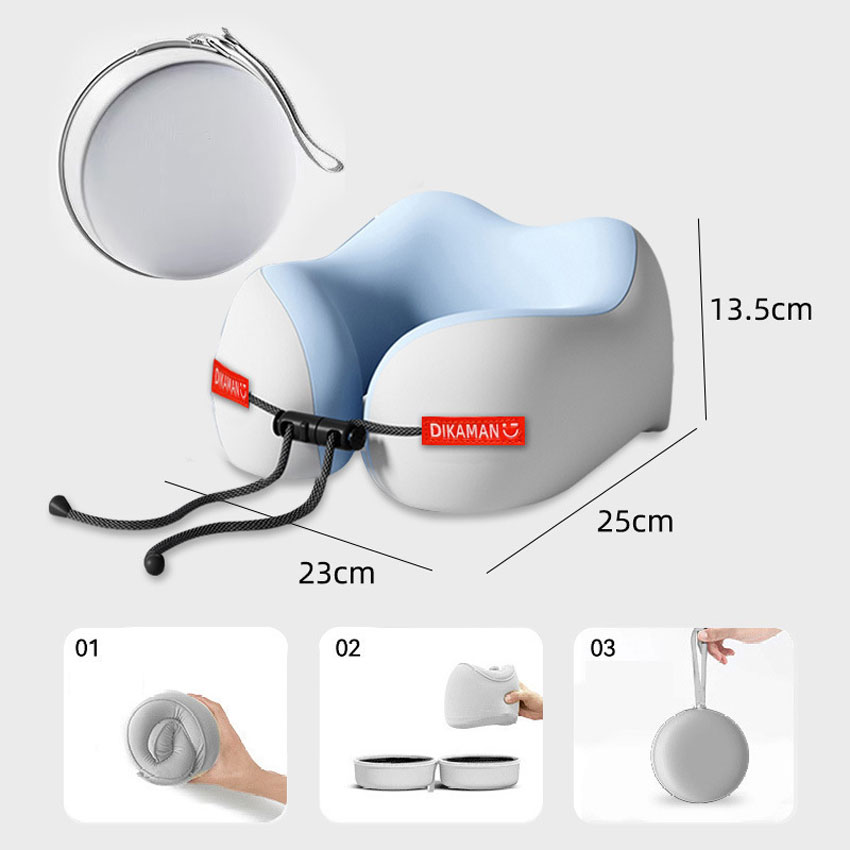 008 메모리폼 U자형 여행용 휴대용 차안 비행기 기차 목보호 수면 베개